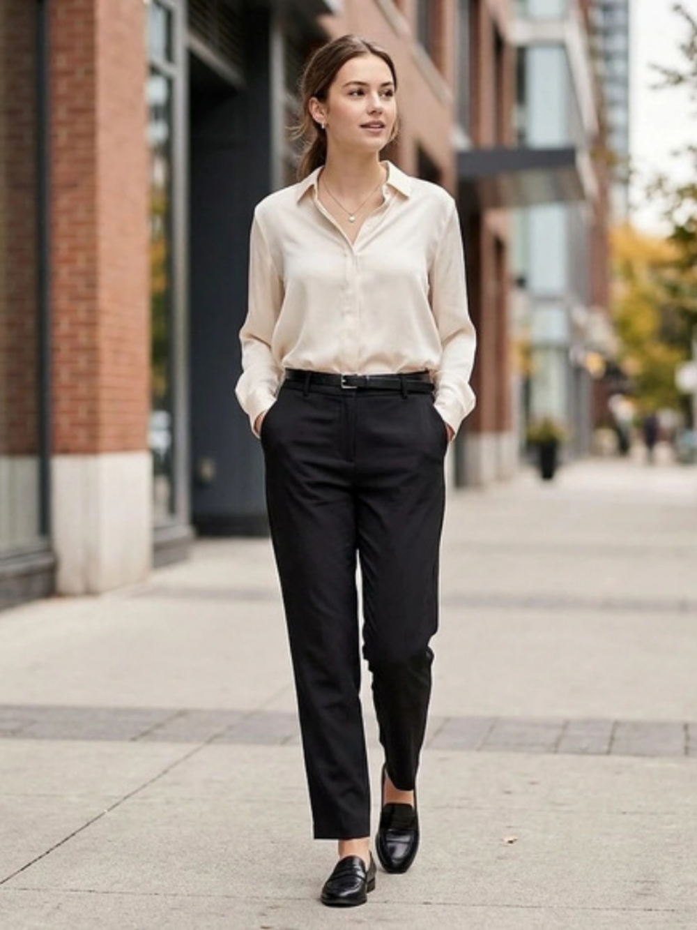 NWT Vero Moda Black Dolores Selma Loose Fit Tailored Trousers Pants NWT XS